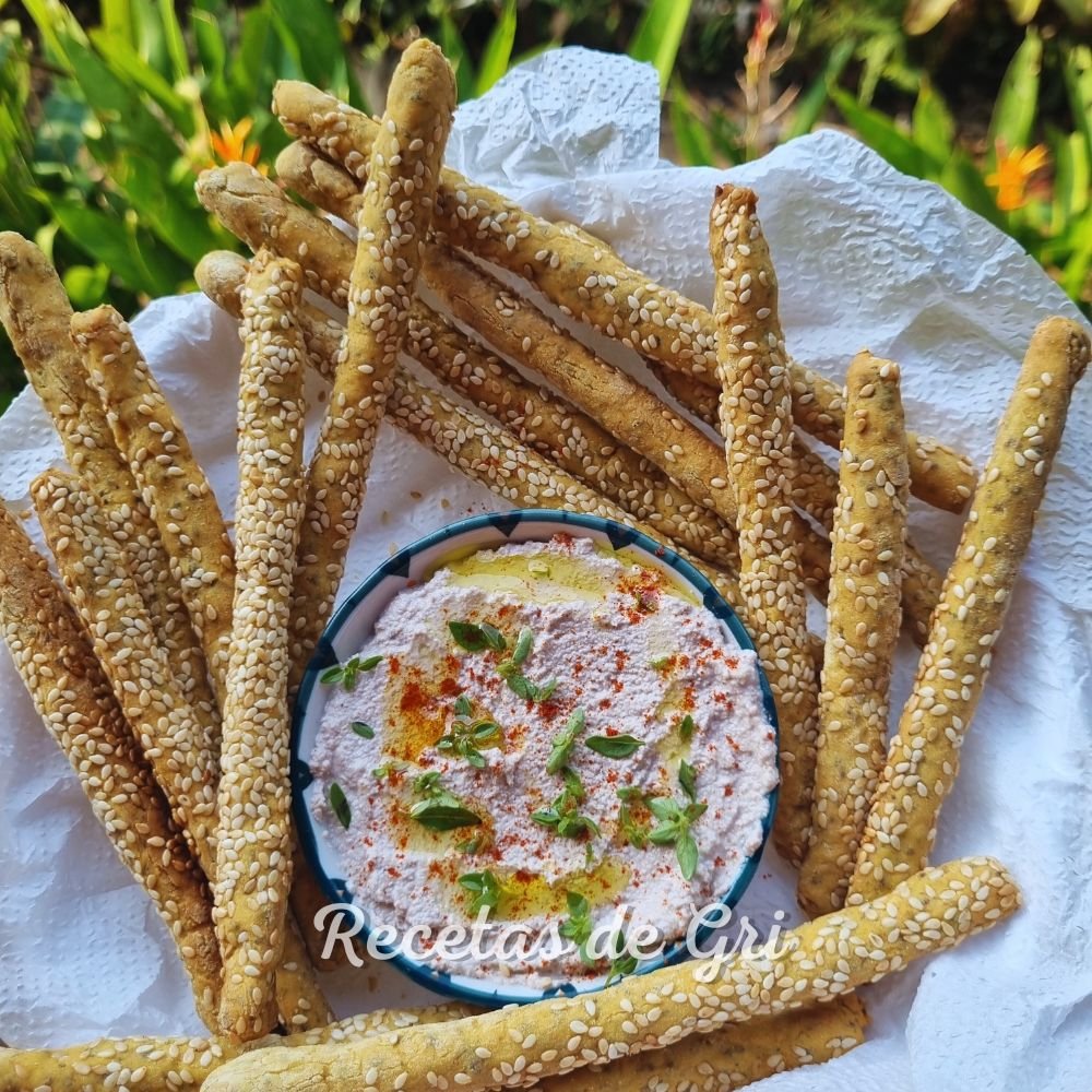 palitos sin gluten con crema de almendras